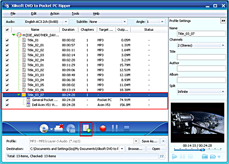 Xilisoft DVD to Pocket PC Ripper