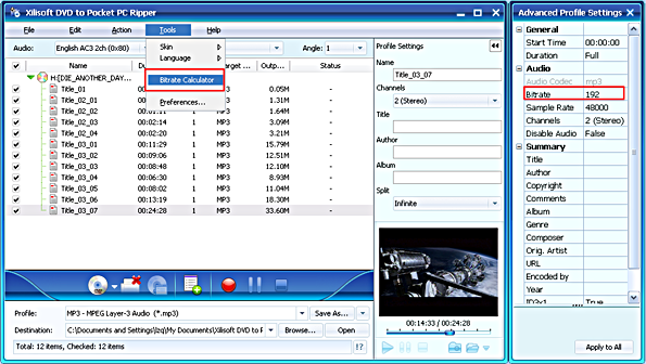 Xilisoft DVD to Pocket PC Ripper