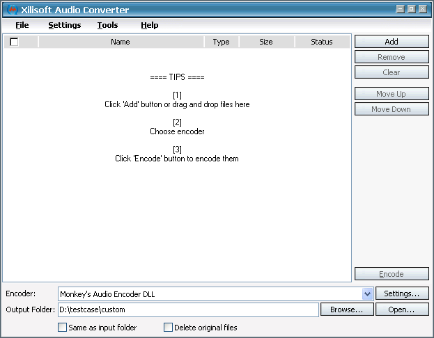 Screenshot of Xilisoft Audio Converter