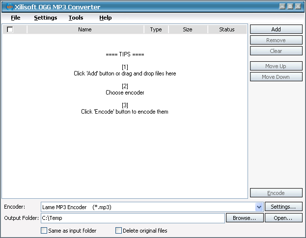 A easy audio converter, converting audio formats between WAV, MP3, WMA and OGG.