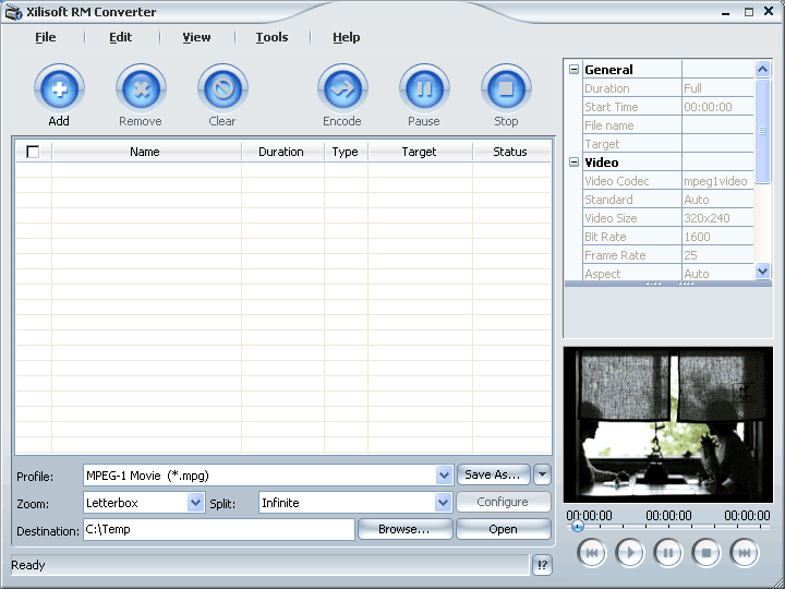 Convert RM/RMVB to MPEG, AVI, WMV, Divx.