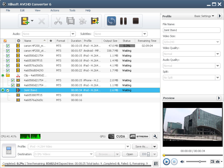 Click to view Xilisoft AVCHD Converter 6.5.1.0120 screenshot