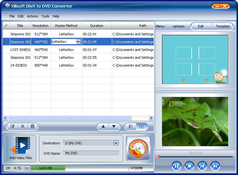 Xilisoft DivX to DVD Converter
