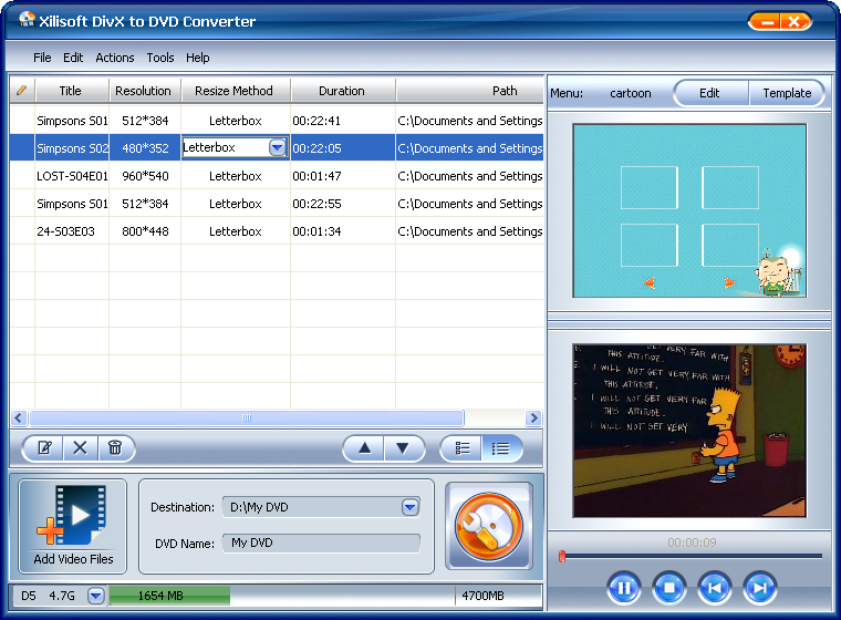 Xilisoft DivX to DVD Converter
