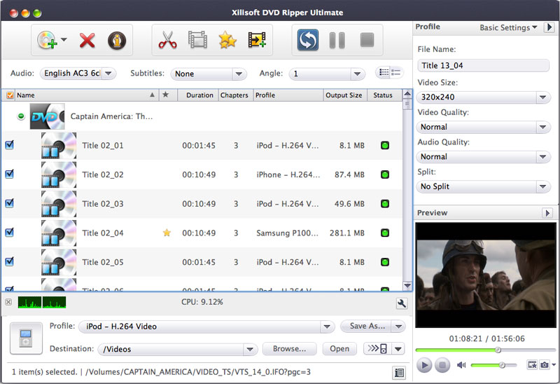 Xilisoft DVD Ripper Standard for Mac 7.0.0.1121