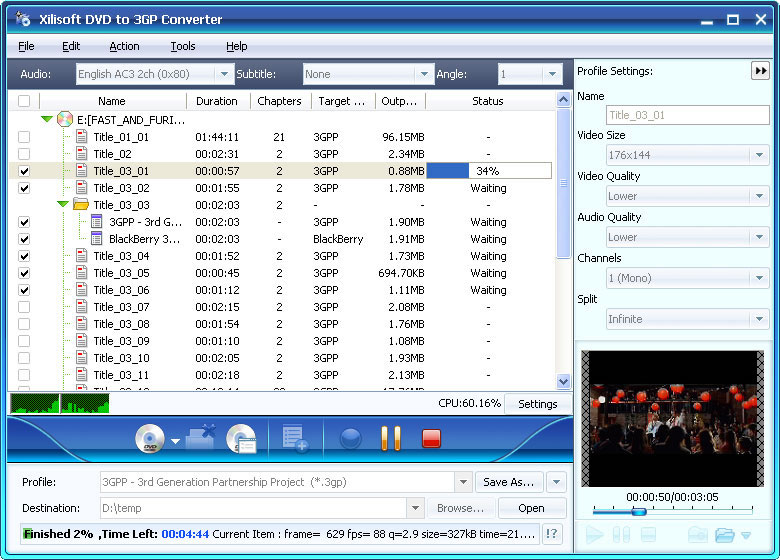 Windows 7 Xilisoft DVD to 3GP Suite 6.0.14.1104 full