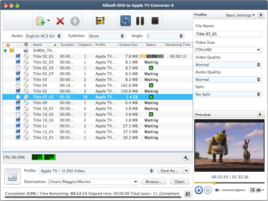 Xilisoft DVD to Apple TV Converter for Mac 6.5.1.0322 full