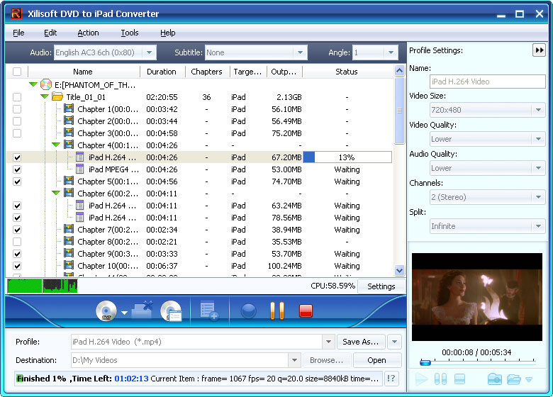 Xilisoft DVD to iPad Converter