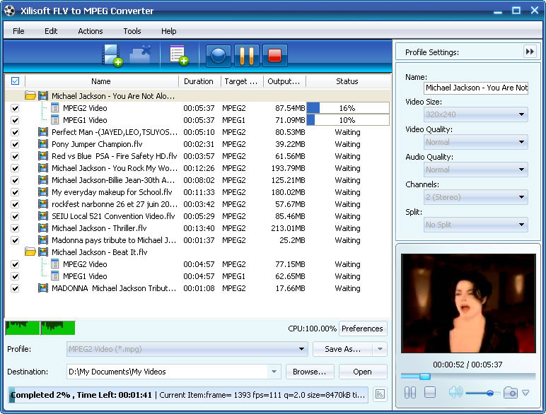 Xilisoft FLV to MPEG Converter