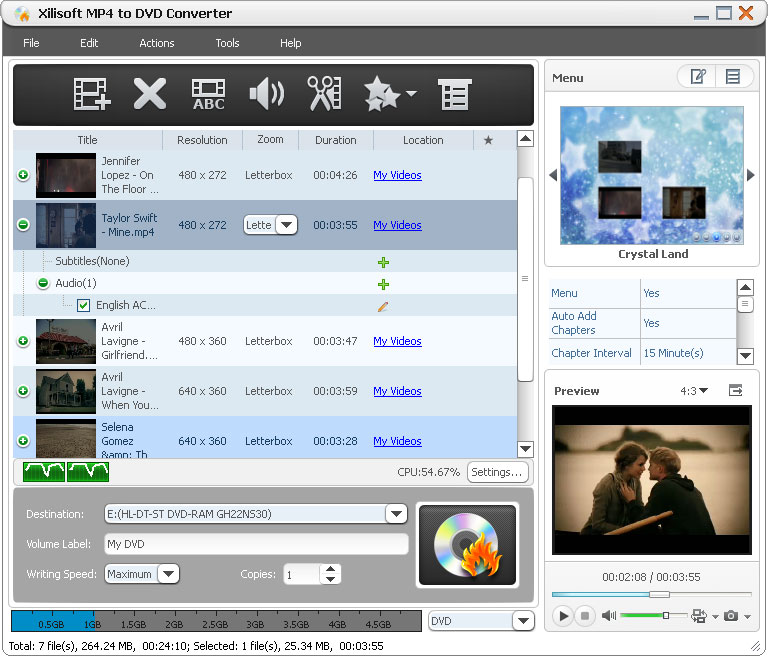 Xilisoft MP4 to DVD Converter