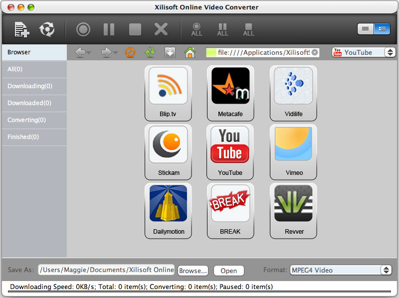 Xilisoft Online Video Converter for Mac