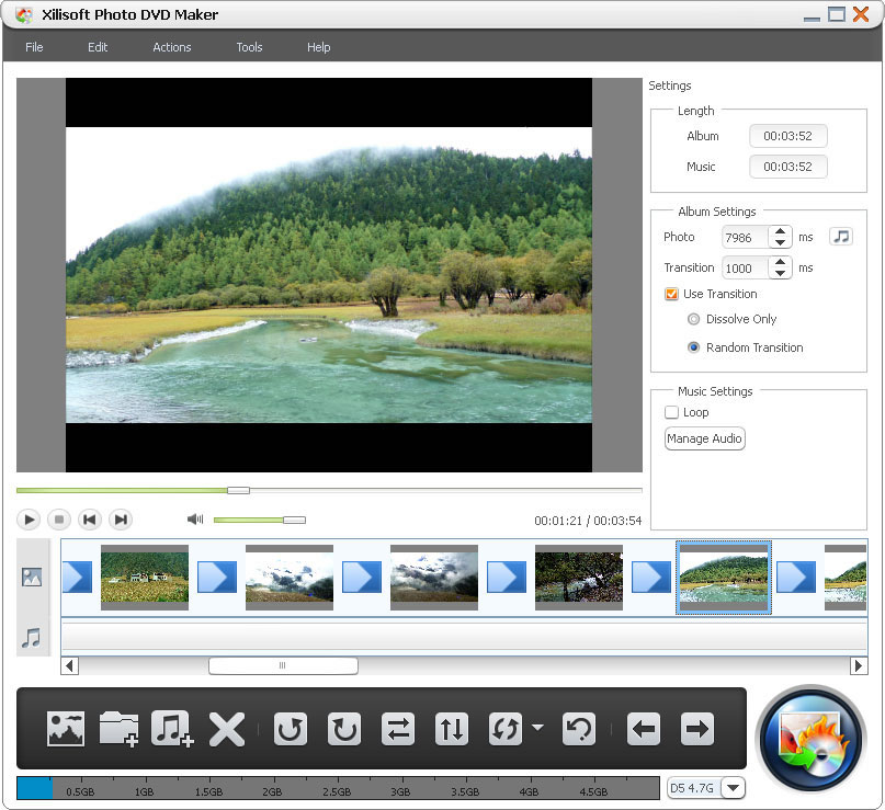 Click to view Xilisoft Photo DVD Maker 1.0.1.0917 screenshot