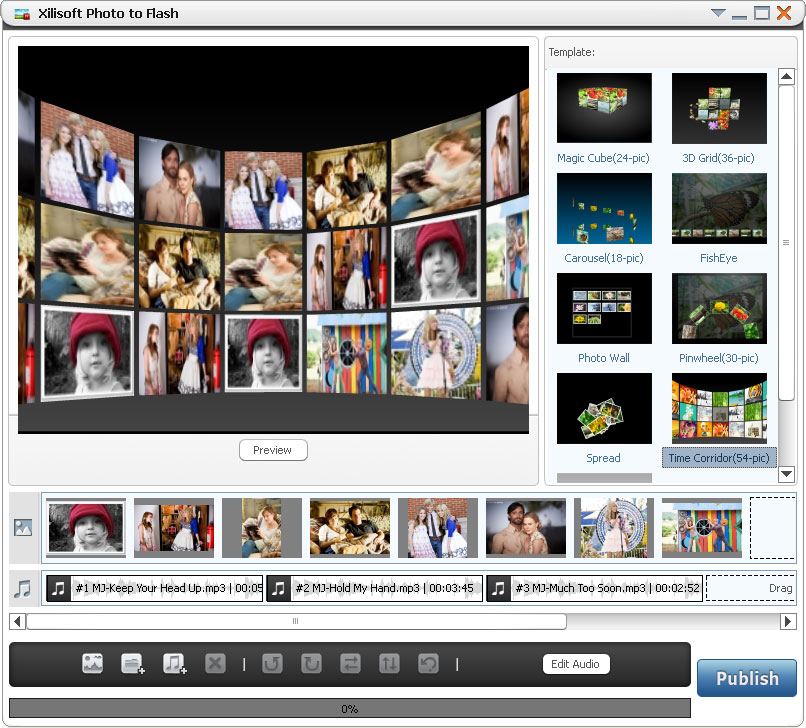 Click to view Xilisoft Photo to Flash 1.0.0.0105 screenshot