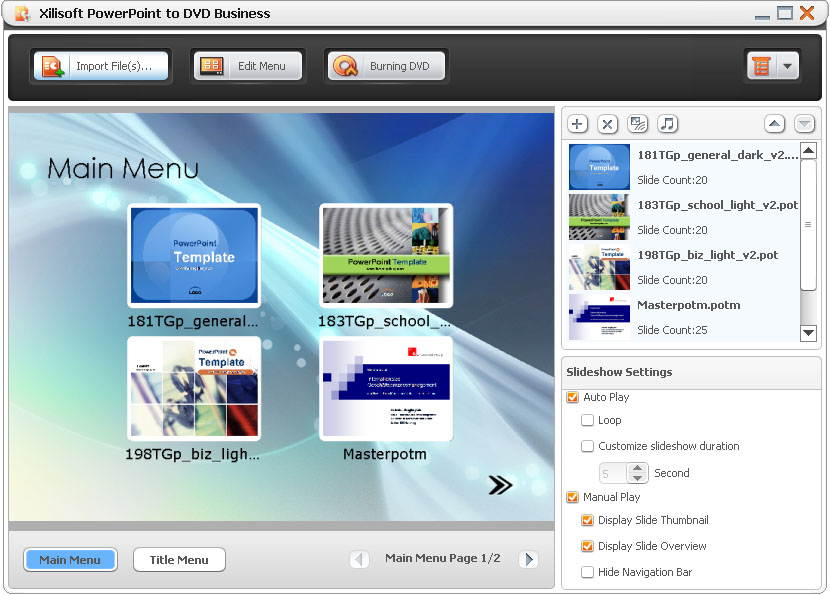 Xilisoft PowerPoint to DVD Business screenshot Xilisoft PowerPoint to DVD Business screenshot
