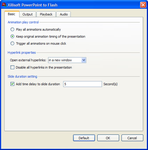 Xilisoft PowerPoint to Flash