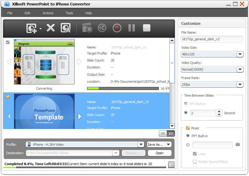 Xilisoft PowerPoint to iPhone Converter
