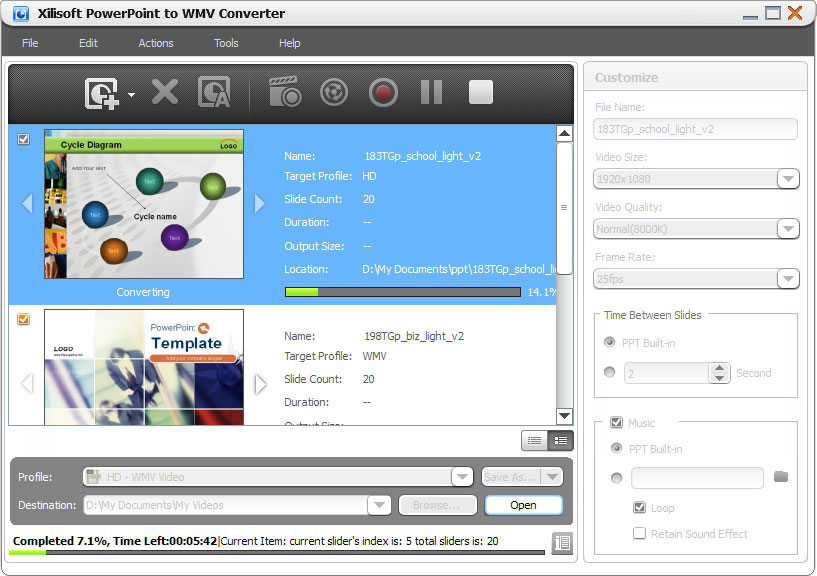 Xilisoft PowerPoint to WMV Converter