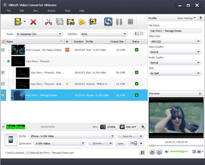 Xilisoft Video Converter Standard screenshot