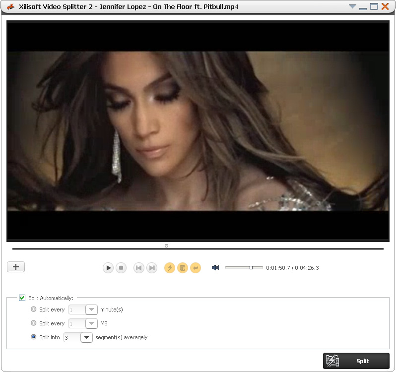 Xilisoft Video Splitter screenshot