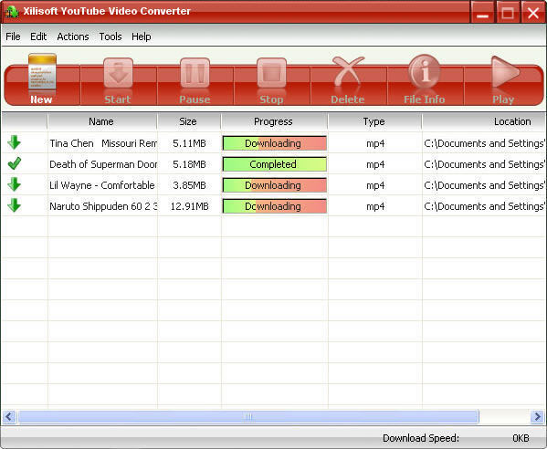 Click to view Xilisoft YouTube Video Converter 3.2.0.1215 screenshot