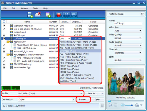 Convert AVI to DivX, DivX Converter