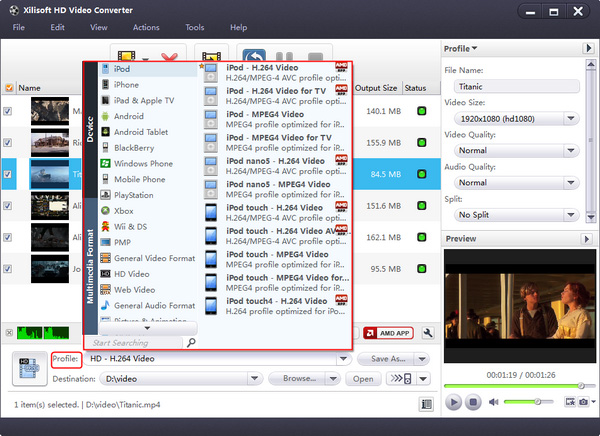Convert AVCHD video to SD, HD video converter