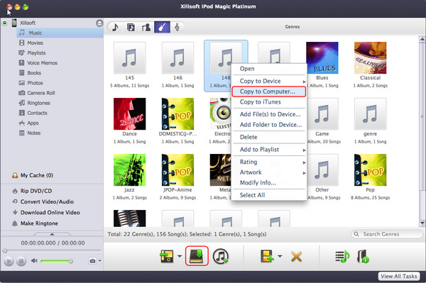 Copy songs from iPod to computer