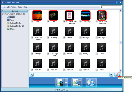 iPod Rip, ipod transfer
