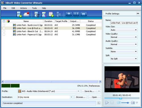 Convert 3GP to AVI