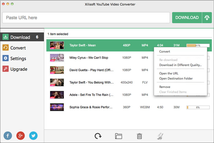 Xilisoft YouTube Video Converter for Mac